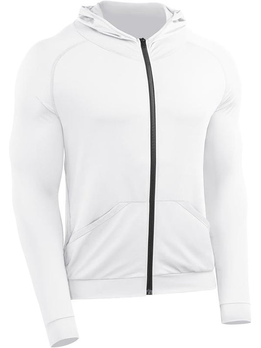 CADMUS Outdoorfun Men'S Full-Zip Athletic Jacket with Hoodies Workout Long Sleeve Fishing Hiking Performance Shirt